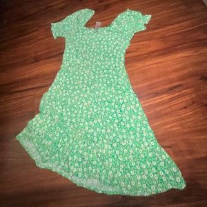 Green flowery dress
